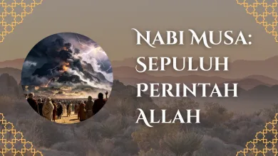 Suatu gambaran Nabi Musa yang menerima Sepuluh Perintah dari Allah di Gunung Sinai.